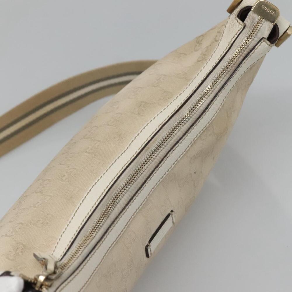 GUCCI GG Canvas Shoulder Bag White Gold - Picture 6 of 16